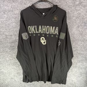 Oklahoma Sooners OHT Military Hoodie XXL Colosseum USA Flag NCAA Black NWOT
